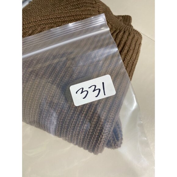 J.Crew Women's Brown Cotton fisherman Sweater Size Large Ribbed Knit Minimalist - Picture 9 of 14